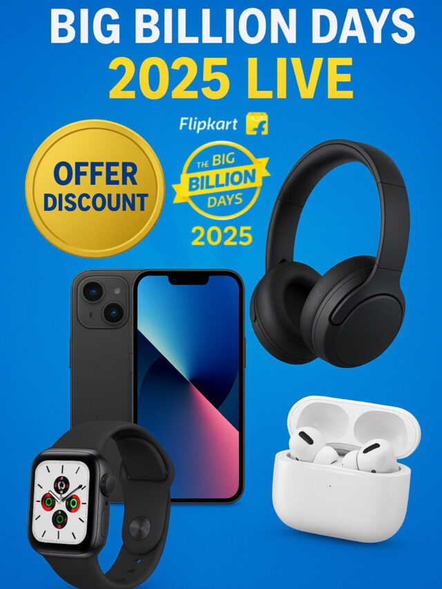 Flipkart Big Billion Days 2025 sale live! Grab up to 90% off on mobiles, electronics, fashion, home & more. Limited time offers